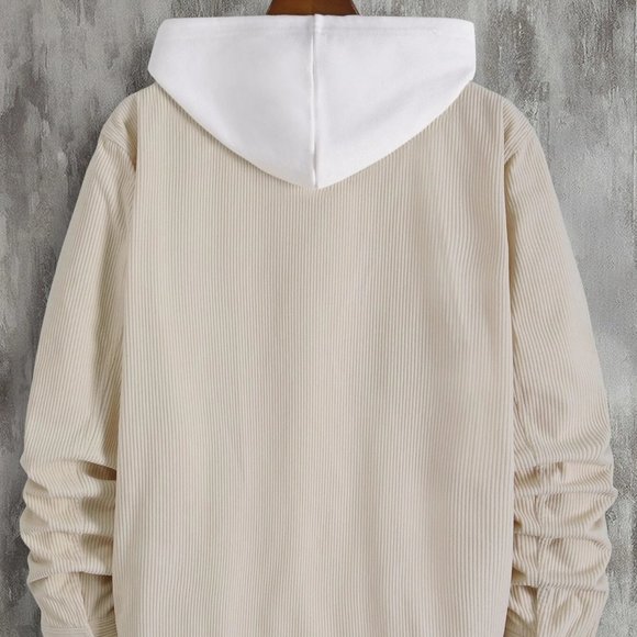 Cream Mens Corduroy Shirt Jacket - Picture 3 of 6